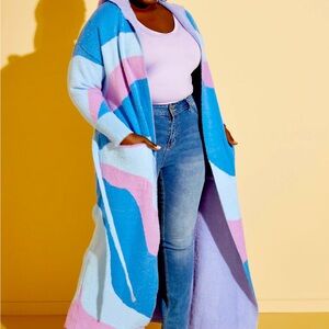 Plus Size Multi Color Duster